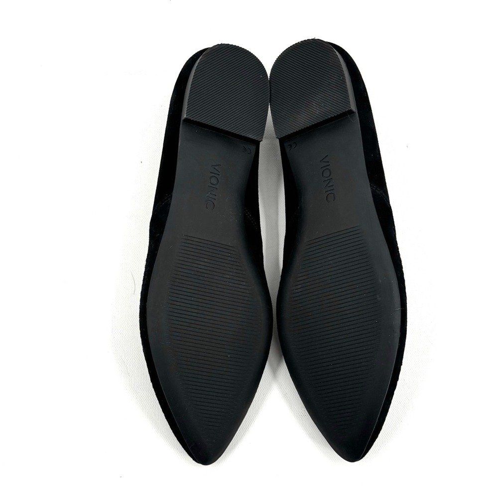 Vionic Posey Flats Loafers Shoes Womens Size 11 Black Perforated Suede Orthotic - Picture 9 of 9